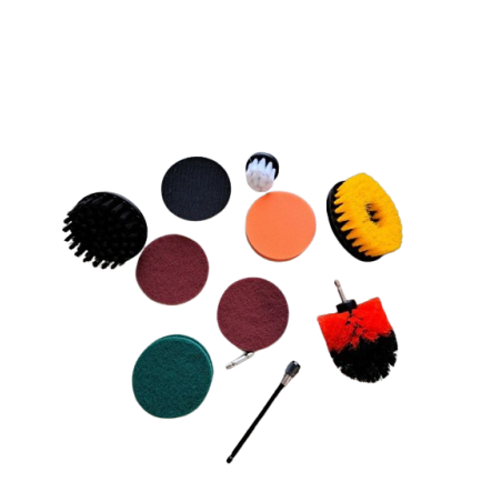 Rengjøringsbørster for bor/skrutrekker 11 deler