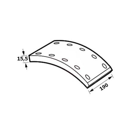 BREMSEBÅND 19604 ROR 190x15,5 Jumbo Fomar