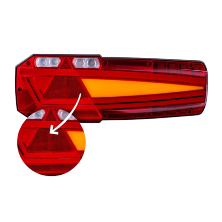 Multifunksjonell baklykt MAVIC LZD 2650 Venstre med reflekterende trekant