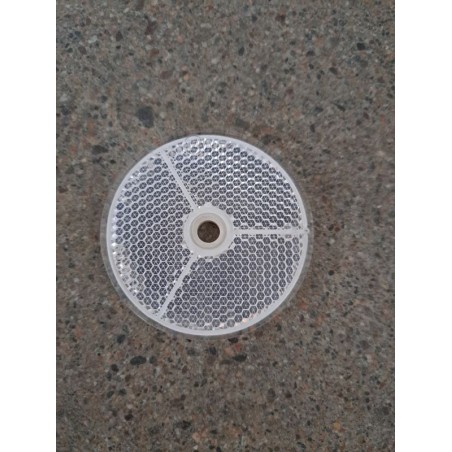 Refleks rund - hvitl - diameter 60mm